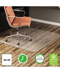 ECONOMAT ALL DAY USE CHAIR MAT FOR HARD FLOORS, 36 X 48, RECTANGULAR, CLEAR