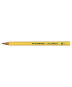 TICONDEROGA BEGINNERS WOODCASE PENCIL WITH MICROBAN PROTECTION, HB (#2), BLACK LEAD, YELLOW BARREL, DOZEN