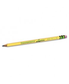 TICONDEROGA LADDIE WOODCASE PENCIL WITH MICROBAN PROTECTION, HB (#2), BLACK LEAD, YELLOW BARREL, DOZEN