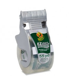 EZ START PREMIUM PACKAGING TAPE WITH DISPENSER, 1.5" CORE, 1.88" X 55.5 YDS, CLEAR