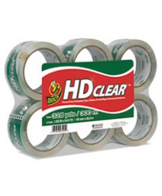 HEAVY-DUTY CARTON PACKAGING TAPE, 3" CORE, 1.88" X 55 YDS, CLEAR, 6/PACK