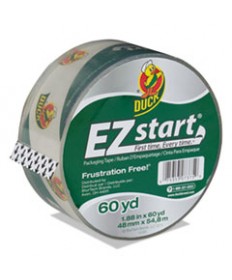 EZ START PREMIUM PACKAGING TAPE, 3" CORE, 1.88" X 60 YDS, CLEAR