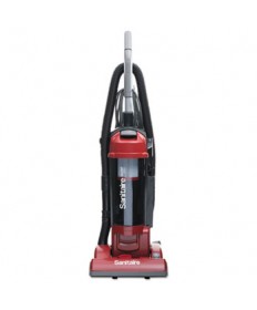 FORCE Upright Vacuum with Dust Cup, Sealed HEPA, 17 lb, 3.5 qt, Red