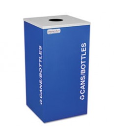 KALEIDOSCOPE COLLECTION BOTTLE/CAN-RECYCLING RECEPTACLE, 24 GAL, ROYAL BLUE