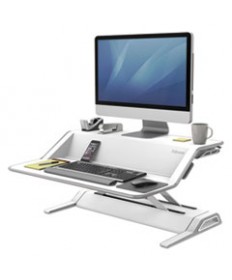 LOTUS SIT-STANDS WORKSTATION, 32.75" X 24.25" X 5.5" TO 22.5", WHITE