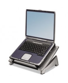 OFFICE SUITES LAPTOP RISER, 15.13" X 11.38" X 4.5" TO 6.5", BLACK/SILVER, SUPPORTS 10 LBS