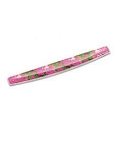 Gel Keyboard Wrist Rest W/microban Protection, 18 9/16 X 2 5/16, Pink Flowers