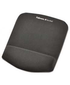 Plushtouch Mouse Pad With Wrist Rest, Foam, Graphite, 7 1/4 X 9-3/8