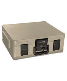 FIRE AND WATERPROOF CHEST, 0.38 CU FT, 19.9W X 17D X 7.3H, TAUPE