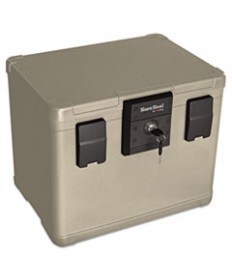FIRE AND WATERPROOF CHEST, 0.6 CU FT, 16W X 12.5D X 13H, TAUPE