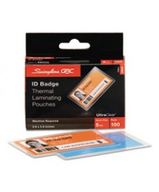 ULTRACLEAR THERMAL LAMINATING POUCHES, 5 MIL, 3.88" X 2.63", GLOSS CLEAR, 100/BOX