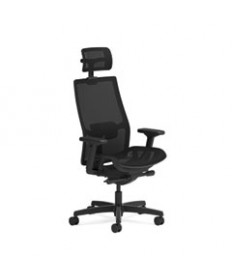 Ignition 2.0 4-Way Stretch Mesh Back and Seat Task Chair, Supports Up to 300 lb, 17" to 21" Seat, Black Seat, Black Base