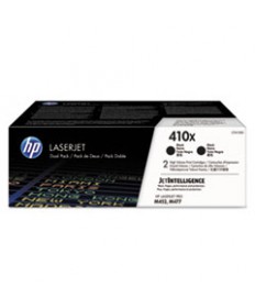 HP 410X, (CF410X-D) 2-PACK HIGH-YIELD BLACK ORIGINAL LASERJET TONER CARTRIDGES