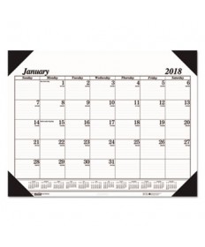 RECYCLED WORKSTATION-SIZE ONE-COLOR MONTHLY DESK PAD CALENDAR, 18.5 X 13, 2021