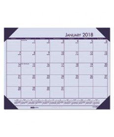 RECYCLED ECOTONES WOODLAND GREEN MONTHLY DESK PAD CALENDAR, 22 X 17, 2021