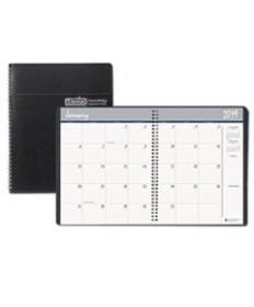 RECYCLED RULED MONTHLY PLANNER WITH EXPENSE LOG, 8.75 X 6.88, BLACK, 2020-2022