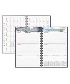 RECYCLED ACADEMIC WEEKLY/MONTHLY APPOINTMENT BOOK/PLANNER, 8 X 5, BLACK, 2020-2021