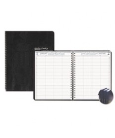 FOUR-PERSON GROUP PRACTICE DAILY APPOINTMENT BOOK, 11 X 8.5, BLACK, 2021