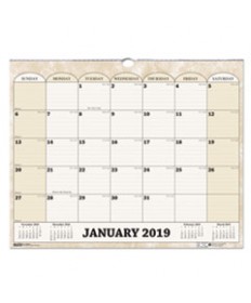 RECYCLED MONTHLY HORIZONTAL WALL CALENDAR, 14.88 X 12, 2021