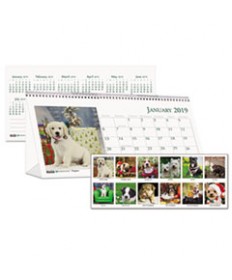 RECYCLED PUPPY PHOTOS DESK TENT MONTHLY CALENDAR, 8.5 X 4.5, 2021