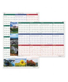 RECYCLED EARTHSCAPES NATURE SCENE REVERSIBLE YEARLY WALL CALENDAR, 24 X 37, 2021
