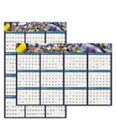 RECYCLED EARTHSCAPES SEA LIFE SCENES REVERSIBLE WALL CALENDAR, 24 X 37, 2021