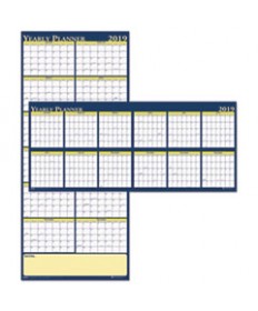 RECYCLED REVERSIBLE YEARLY WALL PLANNER, 60 X 26, 2021