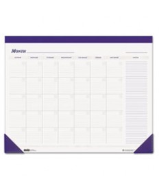 Nondated Desk Pad Calendar, 22 X 17, Blue