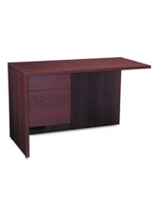 10500 Series L Workstation Return, 3/4 Height Left Ped, 48w X 24d, Mahogany