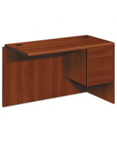 10700 "l" Workstation Return, Right 3/4 Pedestal, 48w X 24d X 29 1/2h, Cognac