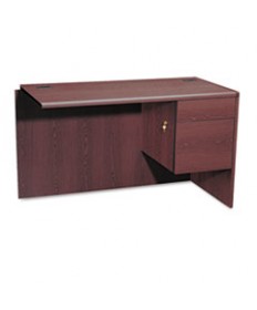 10700 "l" Workstation Return, Right 3/4 Pedestal, 48w X 24d X 29 1/2h, Mahogany