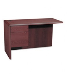 10700 "l" Workstation Return, Left 3/4 Pedestal, 48w X 24d X 29 1/2h, Mahogany