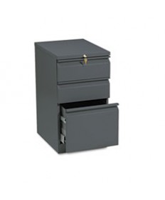 EFFICIENCIES MOBILE BOX/BOX/FILE PEDESTAL, 15W X 19.88D X 28H, CHARCOAL