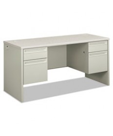 38000 SERIES KNEESPACE CREDENZA, 60W X 24D X 29.5H, SILVER MESH/LIGHT GRAY