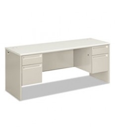 38000 SERIES KNEESPACE CREDENZA, 72W X 24D X 29.5H, SILVER MESH/LIGHT GRAY