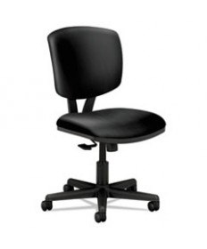 VOLT SERIES LEATHER TASK CHAIR WITH SYNCHRO-TILT, SUPPORTS UP TO 250 LBS., BLACK SEAT/BLACK BACK, BLACK BASE