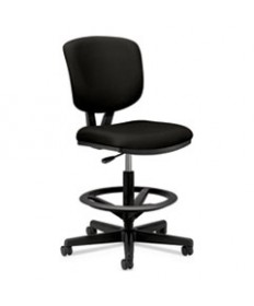 VOLT SERIES ADJUSTABLE TASK STOOL, 32.38" SEAT HEIGHT, SUPPORTS UP TO 275 LBS., BLACK SEAT/BLACK BACK, BLACK BASE