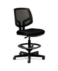 VOLT SERIES MESH BACK ADJUSTABLE TASK STOOL, 32.38" SEAT HEIGHT, UP TO 275 LBS., BLACK SEAT/BLACK BACK, BLACK BASE