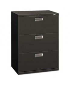 600 SERIES THREE-DRAWER LATERAL FILE, 30W X 18D X 39.13H, CHARCOAL