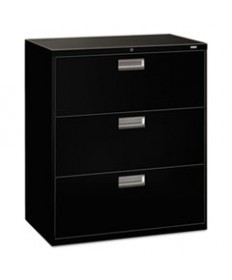 600 SERIES THREE-DRAWER LATERAL FILE, 36W X 18D X 39.13H, BLACK