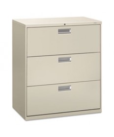 600 SERIES THREE-DRAWER LATERAL FILE, 36W X 18D X 39.13H, LIGHT GRAY