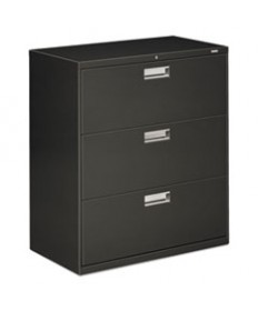 600 SERIES THREE-DRAWER LATERAL FILE, 36W X 18D X 39.13H, CHARCOAL