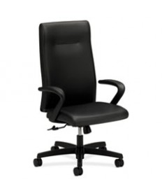 IGNITION SERIES EXECUTIVE HIGH-BACK CHAIR, SUPPORTS UP TO 300 LBS., BLACK SEAT/BLACK BACK, BLACK BASE