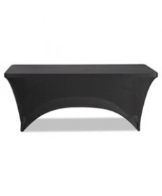 Stretch-Fabric Table Cover, Polyester/spandex, 30" X 72", Black