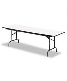 Premium Wood Laminate Folding Table, Rectangular, 60w X 30d X 29h, Gray/charcoal