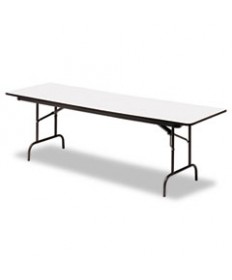 Premium Wood Laminate Folding Table, Rectangular, 96w X 30d X 29h, Gray/charcoal
