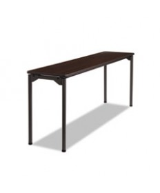 Maxx Legroom Rectangular Folding Table, 60w X 18d X 29-1/2h, Gray/charcoal