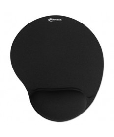 Mouse Pad W/gel Wrist Pad, Nonskid Base, 10-3/8 X 8-7/8, Black