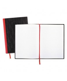 CASEBOUND NOTEBOOKS, WIDE/LEGAL RULE, BLACK COVER, 11.75 X 8.25, 96 SHEETS
