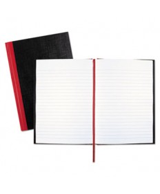 CASEBOUND NOTEBOOKS, WIDE/LEGAL RULE, BLACK COVER, 8.25 X 5.68, 96 SHEETS